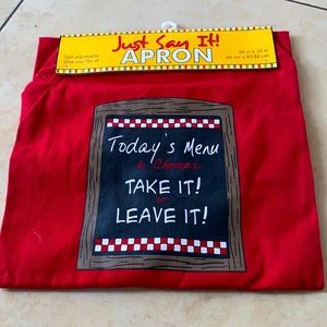 Red Apron in Original Packaging
One Size Fits All
Brand New/Never Used